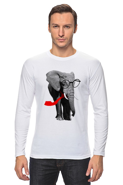 Заказать лонгслив в Москве. Лонгслив  Классный Слон от pangeaaffair - готовые дизайны и нанесение принтов.