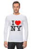Заказать лонгслив в Москве. Лонгслив I ♥ NY от Даниил - готовые дизайны и нанесение принтов.