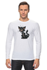 Заказать лонгслив в Москве. Лонгслив Странный котик от T-shirt print  - готовые дизайны и нанесение принтов.