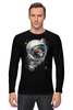 Заказать лонгслив в Москве. Лонгслив Карп Космонавт от printik - готовые дизайны и нанесение принтов.