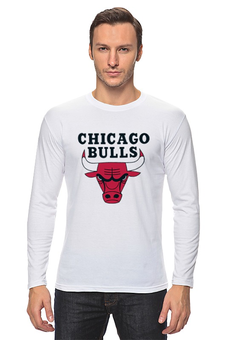 Заказать лонгслив в Москве. Лонгслив Chicago Bulls от Виктор Гришин - готовые дизайны и нанесение принтов.