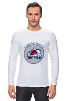 Заказать лонгслив в Москве. Лонгслив Colorado Avalanche от kspsshop - готовые дизайны и нанесение принтов.