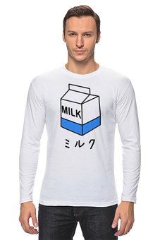 Заказать лонгслив в Москве. Лонгслив milk 1 от nikskiru - готовые дизайны и нанесение принтов.
