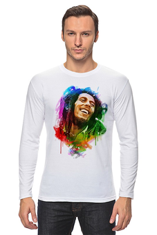 Заказать лонгслив в Москве. Лонгслив Bob Marley от print_not_dead - готовые дизайны и нанесение принтов.