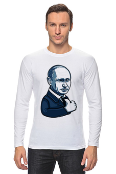 Заказать лонгслив в Москве. Лонгслив Путин - like от dizer - готовые дизайны и нанесение принтов.