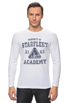 Заказать лонгслив в Москве. Лонгслив Starfleet Academy от geekbox - готовые дизайны и нанесение принтов.