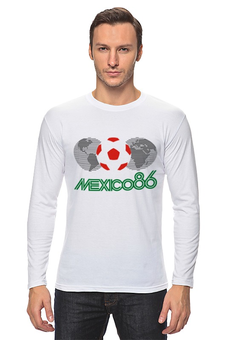 Заказать лонгслив в Москве. Лонгслив Чемпионат мира по футболу в Мексике 1986 год от Fedor - готовые дизайны и нанесение принтов.
