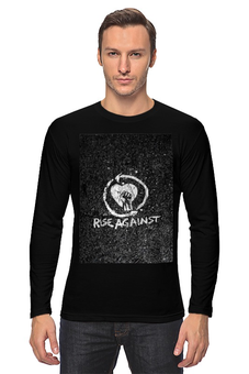 Заказать лонгслив в Москве. Лонгслив Rise Against - logo от Денис - готовые дизайны и нанесение принтов.