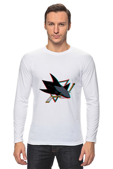 Заказать лонгслив в Москве. Лонгслив San Jose Sharks от kspsshop - готовые дизайны и нанесение принтов.