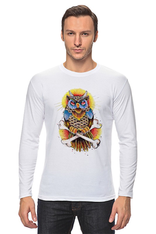 Заказать лонгслив в Москве. Лонгслив Mysterious Owl от priceless - готовые дизайны и нанесение принтов.
