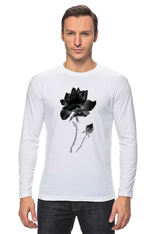 Заказать лонгслив в Москве. Лонгслив Черная роза от queen  - готовые дизайны и нанесение принтов.