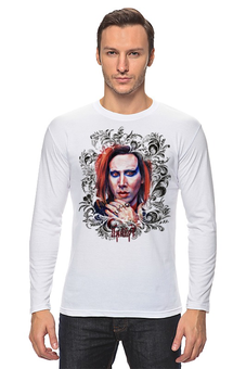 Заказать лонгслив в Москве. Лонгслив Marilyn Manson от Инна Вольвак - готовые дизайны и нанесение принтов.