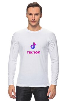 Заказать лонгслив в Москве. Лонгслив Tik Tok от THE_NISE  - готовые дизайны и нанесение принтов.