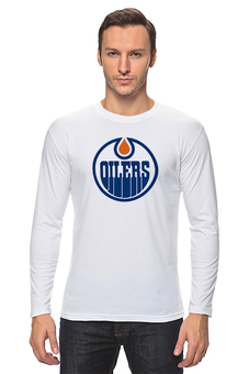 Заказать лонгслив в Москве. Лонгслив Edmonton Oilers / NHL Canada от KinoArt - готовые дизайны и нанесение принтов.