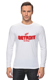 Заказать лонгслив в Москве. Лонгслив Detroit Red Wings от kspsshop - готовые дизайны и нанесение принтов.