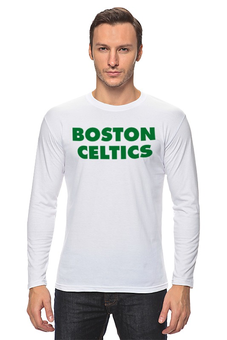 Заказать лонгслив в Москве. Лонгслив Boston Celtics белая от oldmasta@gmail.com - готовые дизайны и нанесение принтов.
