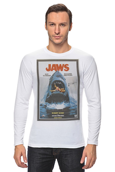 Заказать лонгслив в Москве. Лонгслив Jaws / Челюсти от KinoArt - готовые дизайны и нанесение принтов.