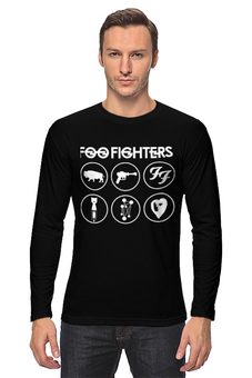 Заказать лонгслив в Москве. Лонгслив Foo Fighters от geekbox - готовые дизайны и нанесение принтов.