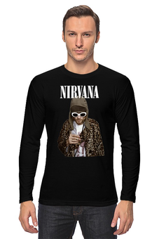 Заказать лонгслив в Москве. Лонгслив Nirvana Kurt Cobain  от rancid - готовые дизайны и нанесение принтов.