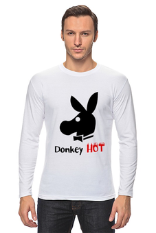 Заказать лонгслив в Москве. Лонгслив DonkeyHot от duderoid - готовые дизайны и нанесение принтов.