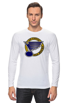 Заказать лонгслив в Москве. Лонгслив St Louis Blues / NHL USA от KinoArt - готовые дизайны и нанесение принтов.