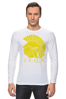 Заказать лонгслив в Москве. Лонгслив SPQR: Сенат и народ Рима от shop-viking - готовые дизайны и нанесение принтов.