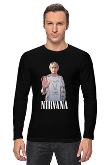 Заказать лонгслив в Москве. Лонгслив Nirvana Kurt Cobain hello t-shirt от rancid - готовые дизайны и нанесение принтов.