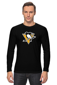 Заказать лонгслив в Москве. Лонгслив Pittsburgh Penguins / NHL USA от KinoArt - готовые дизайны и нанесение принтов.