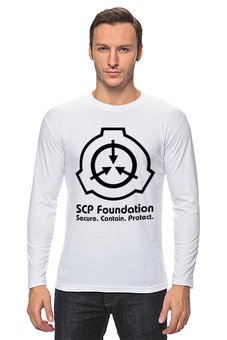 Заказать лонгслив в Москве. Лонгслив SCP Foundation от geekbox - готовые дизайны и нанесение принтов.