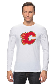 Заказать лонгслив в Москве. Лонгслив Calgary Flames / NHL Canada от KinoArt - готовые дизайны и нанесение принтов.