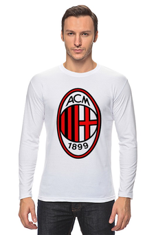 Заказать лонгслив в Москве. Лонгслив AC Milan от YellowCloverShop - готовые дизайны и нанесение принтов.