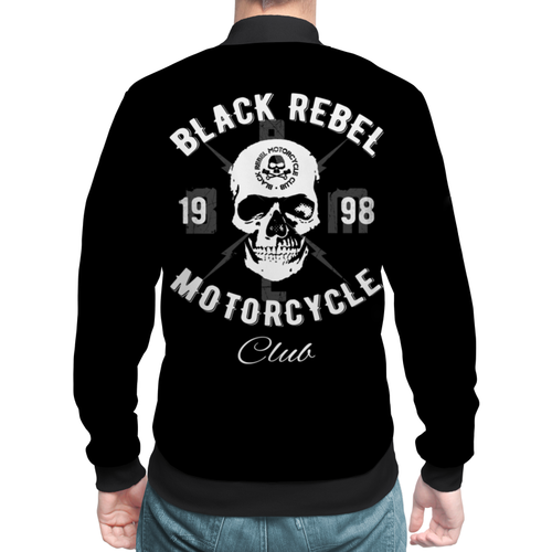 Заказать бомберы в Москве. Бомбер Black Rebel Motorcycle Club от geekbox - готовые дизайны и нанесение принтов.
