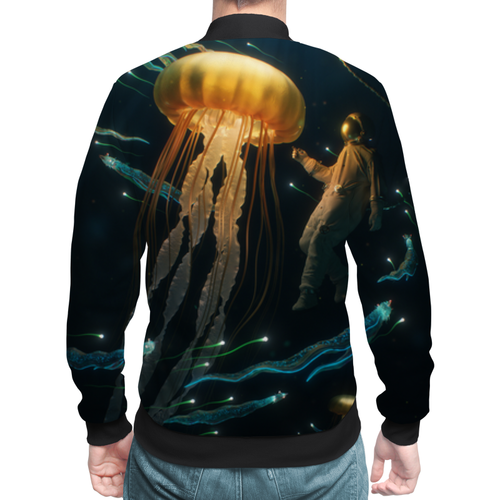 Заказать бомберы в Москве. Бомбер Jellyfish от Дана Столыпина - готовые дизайны и нанесение принтов.