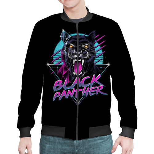 Заказать бомберы в Москве. Бомбер Black Panther от T-shirt print  - готовые дизайны и нанесение принтов.