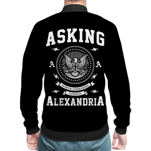 Заказать бомберы в Москве. Бомбер Asking Alexandria от geekbox - готовые дизайны и нанесение принтов.