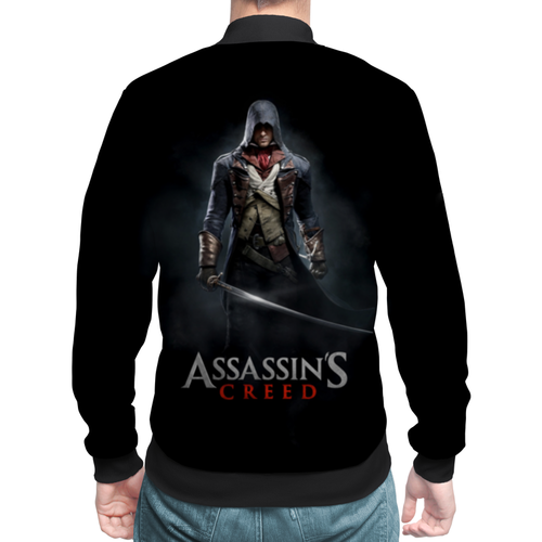 Заказать бомберы в Москве. Бомбер Assassins Creed (Unity Arno) от Аня Лукьянова - готовые дизайны и нанесение принтов.
