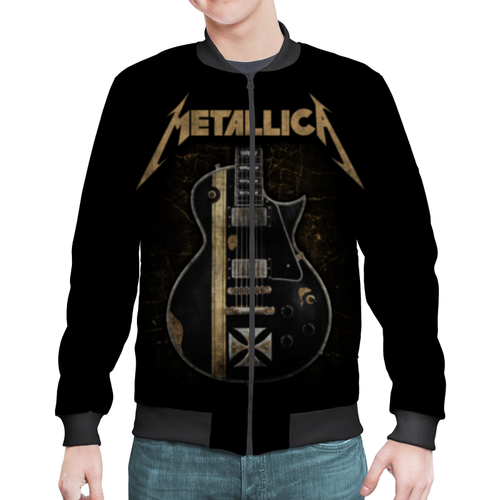 Заказать бомберы в Москве. Бомбер Metallica от geekbox - готовые дизайны и нанесение принтов.