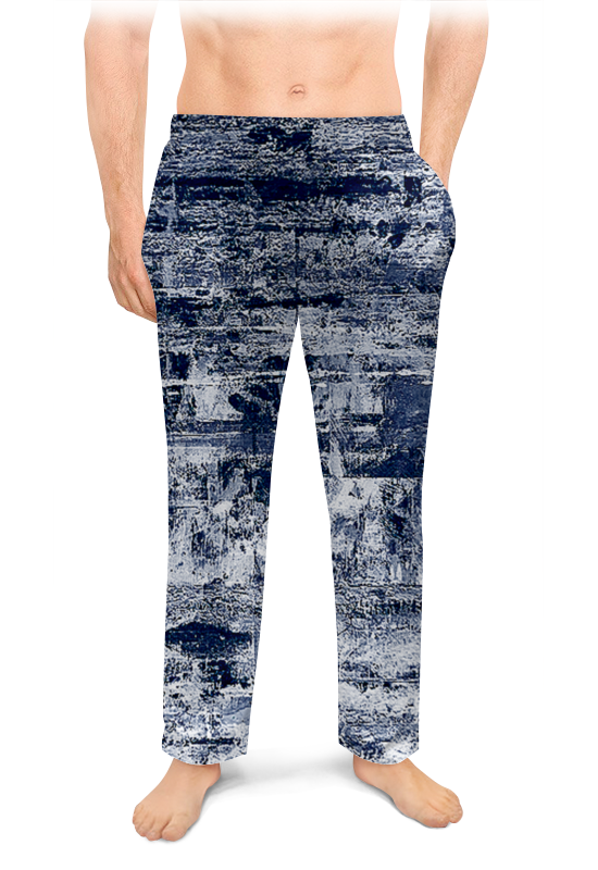 Printio Мужские пижамные штаны Мелом по синему. мужские пижамные штаны сексуальные мужские пижамные шорты брюки мужские шелковые атласные пижамы мужские пижамные штаны модные удобные
