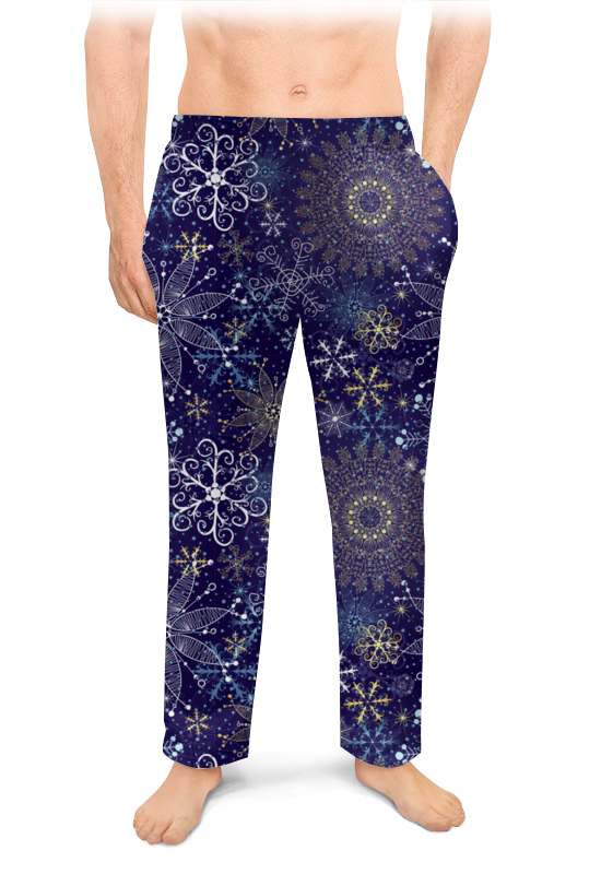 Printio Мужские пижамные штаны Новогодние узоры printio мужские пижамные штаны новогодние узоры