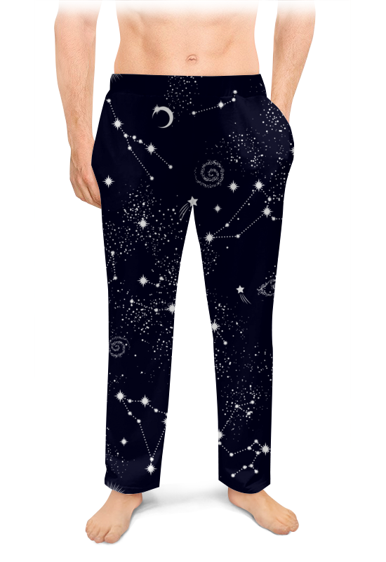 Printio Мужские пижамные штаны Вселенная 11 звезд 1 луна набор звезд луна солнце светится в темноте светящиеся флуоресцентные домашние настенные наклейки наклейка