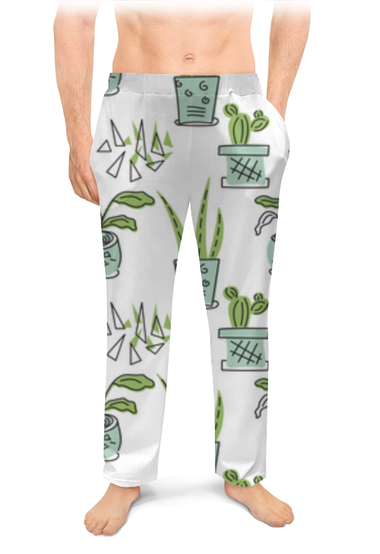 Printio Мужские пижамные штаны Комнатные растения, кактусы printio мужские пижамные штаны комнатные растения кактусы