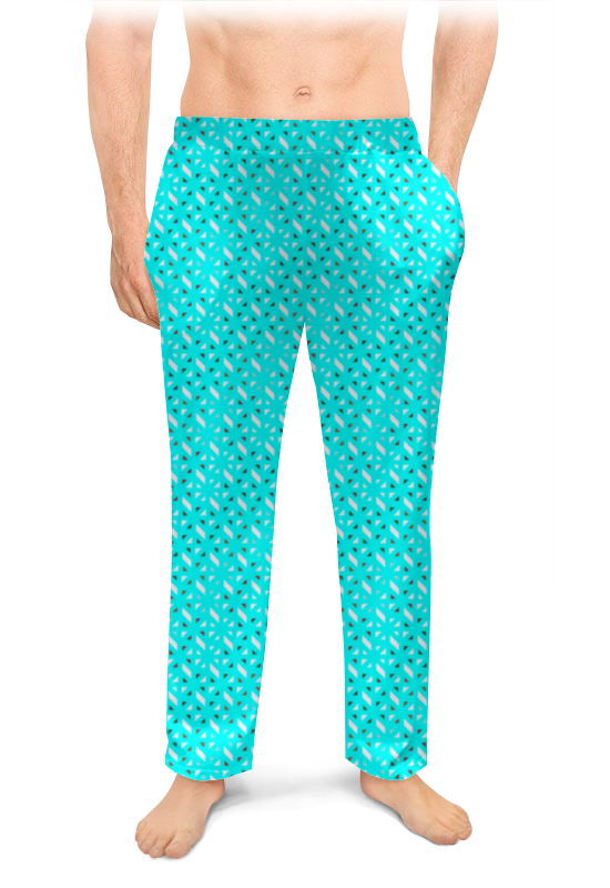 Printio Мужские пижамные штаны Голубой узор printio женские пижамные штаны геометрический узор