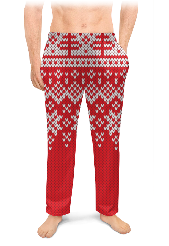 printio мужские пижамные штаны узоры с корги Printio Мужские пижамные штаны Новогодние узоры