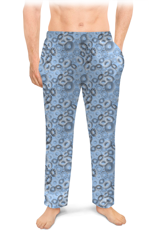 Printio Мужские пижамные штаны Абстрактный орнамент из ажурных 3d объектов. printio мужские пижамные штаны орнамент петельки