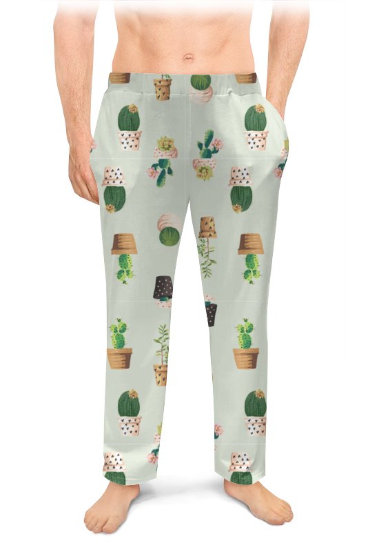 Printio Мужские пижамные штаны Кактусы printio женские пижамные штаны комнатные растения кактусы