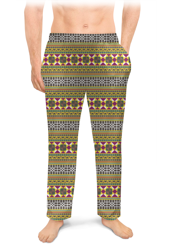 Printio Мужские пижамные штаны Геометрический орнамент printio мужские пижамные штаны орнамент петельки