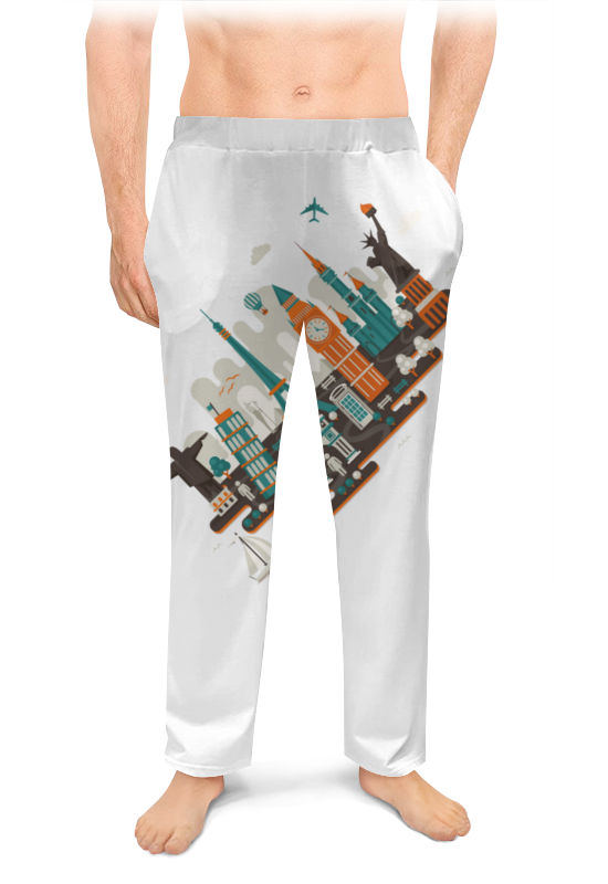 hape пизанская башня e4083 зеленый Printio Мужские пижамные штаны Серия: всюдубуду