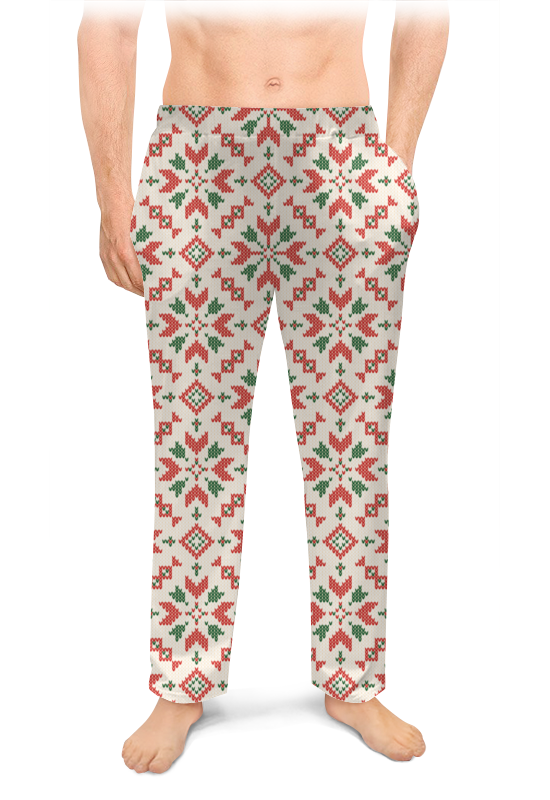 Printio Мужские пижамные штаны Вязаный узор printio мужские пижамные штаны розовый узор