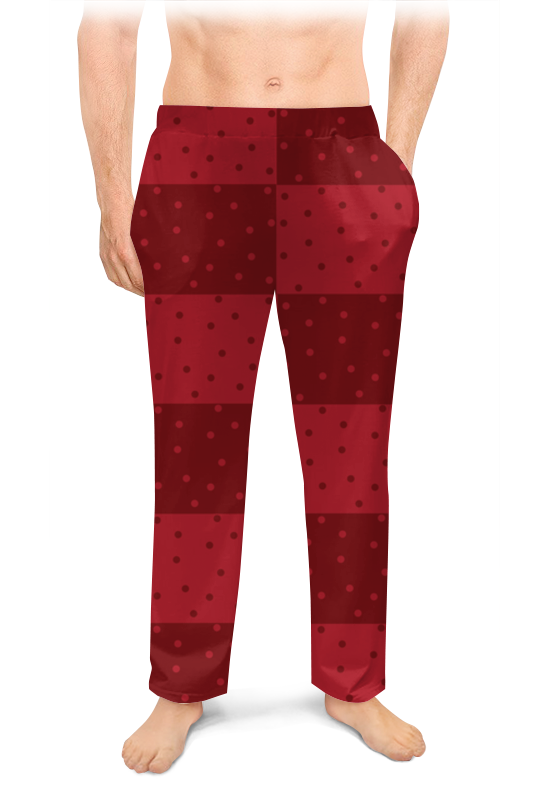 Printio Мужские пижамные штаны Красный геометрический узор printio мужские пижамные штаны узор корги