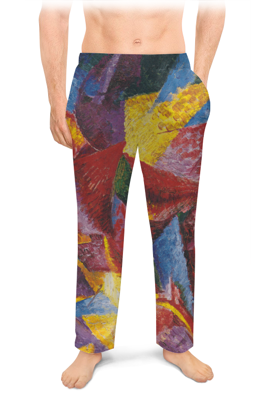 Printio Мужские пижамные штаны Пластичные формы лошади (картина умберто боччони) printio футболка с полной запечаткой для девочек пластичные формы лошади картина умберто боччони